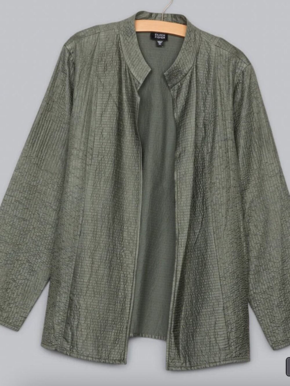 Eileen Fisher Quilted Silk Tussah Jacket